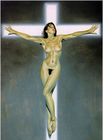 Female Nude Crucifixion