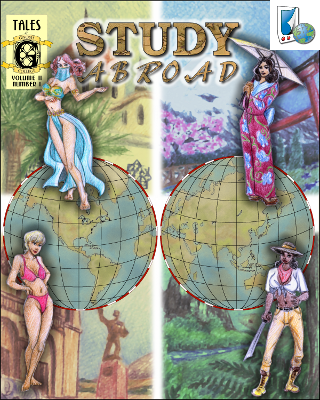 Four coed heroines fantasize studies in foreign lands