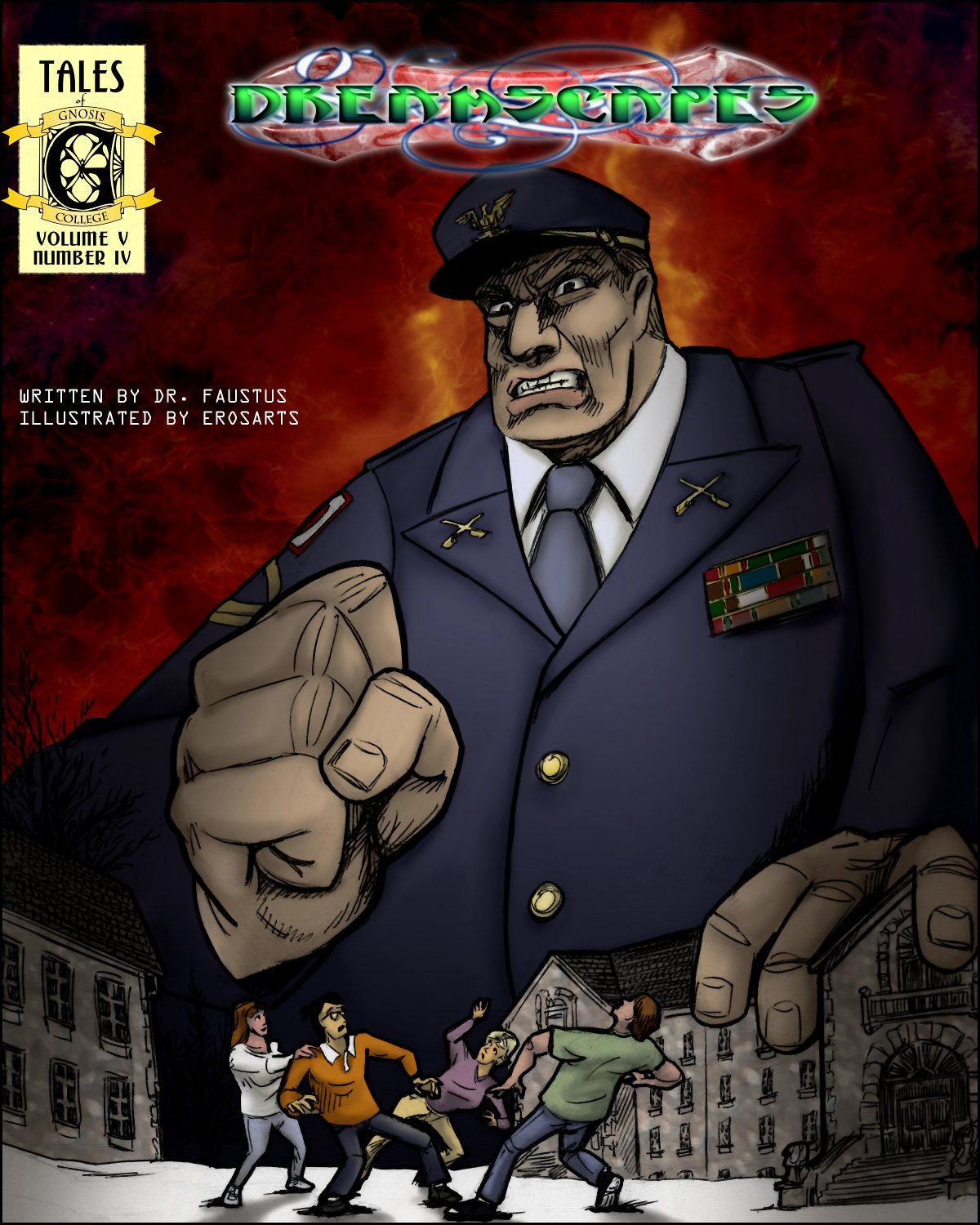The giant fist of Colonel Madder reaches down to crush our heroes!  