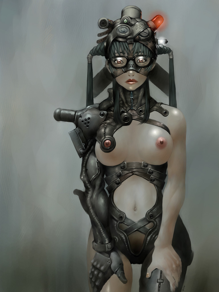 Tumblr favorite #1109: Dieselpunk cyborg girl.