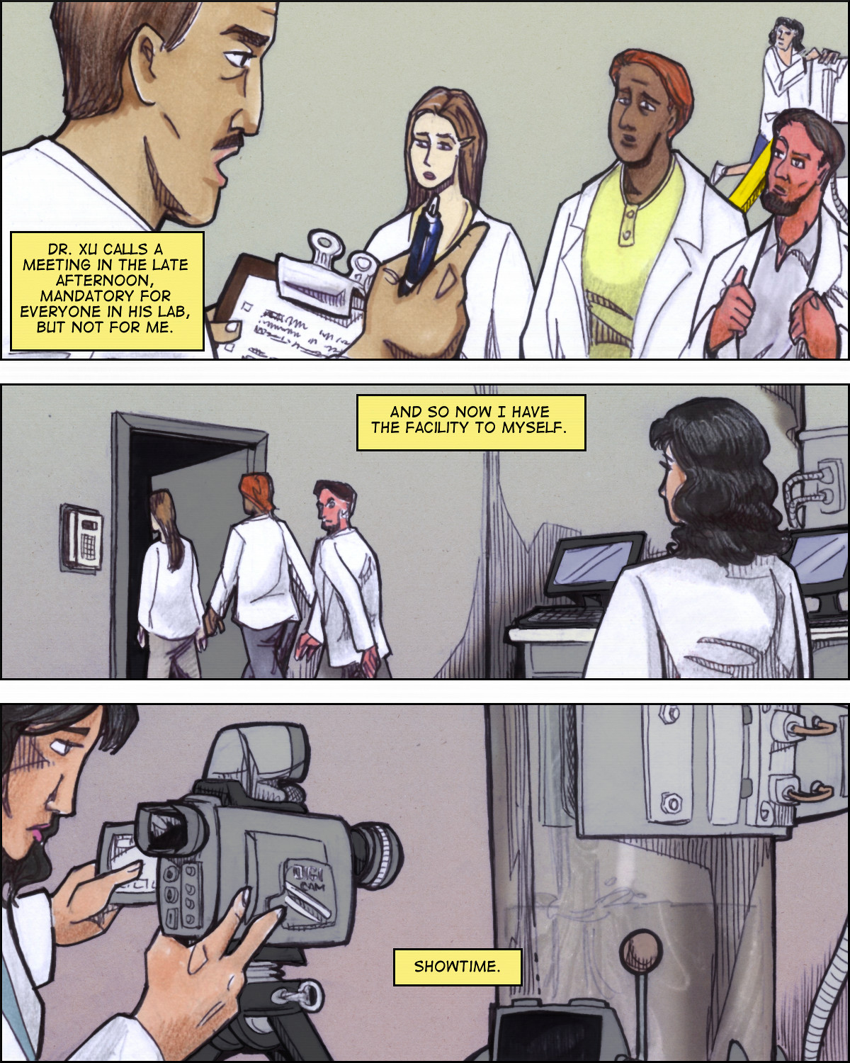 Hope is 'unwisely' left alone in the lab.