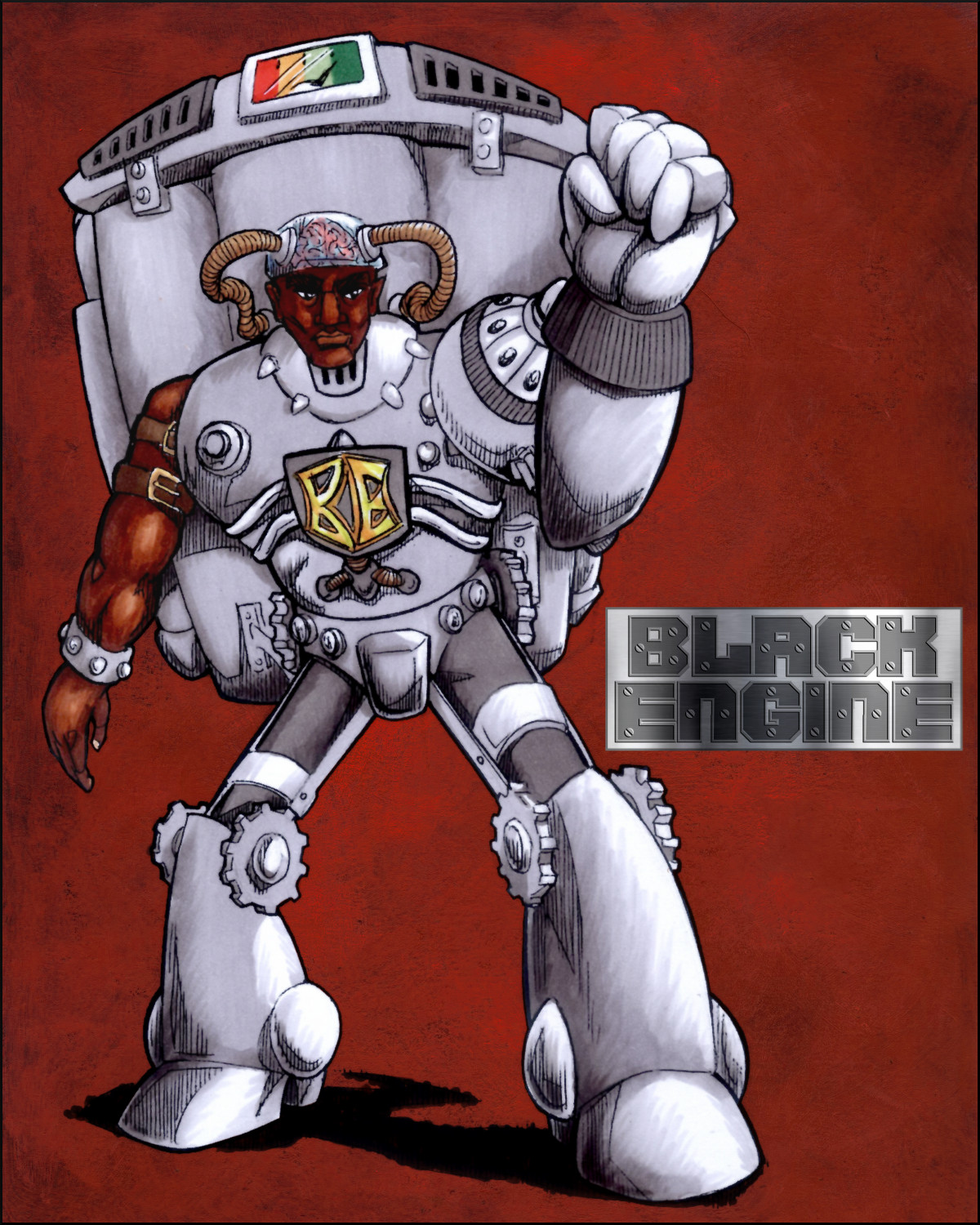 The Black Engine makes an impressive cyborg supervillain.