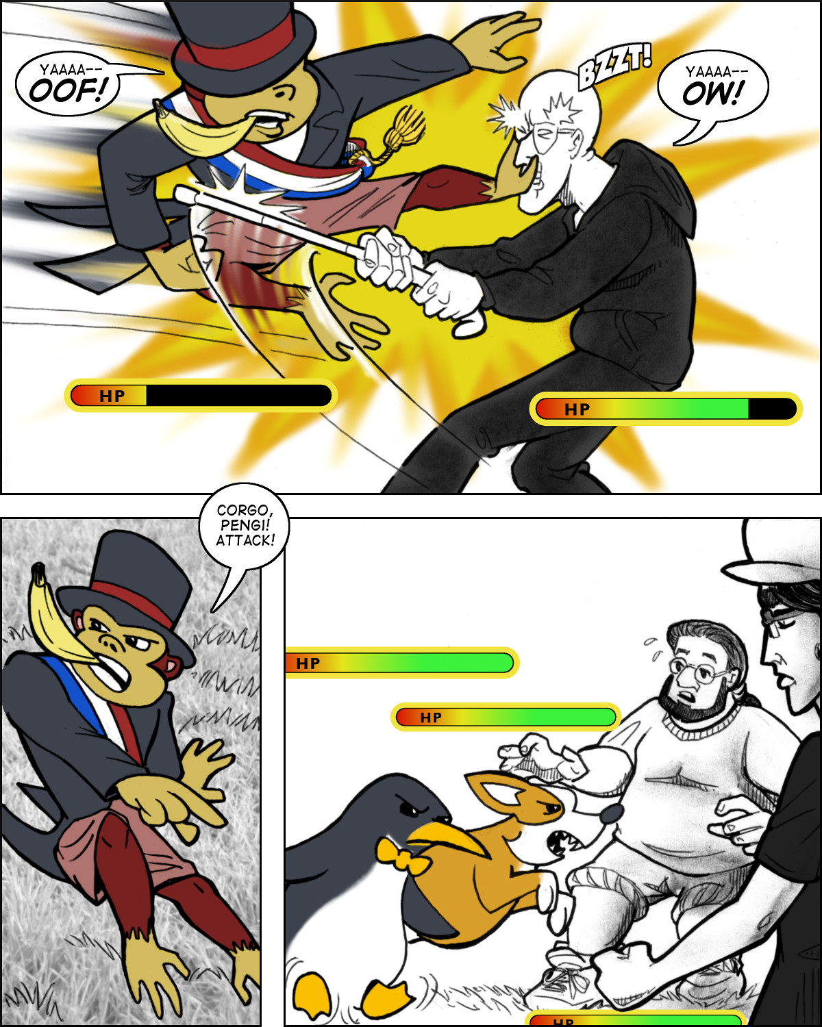 Virtual Monkey Mayov versus Tentacle Man