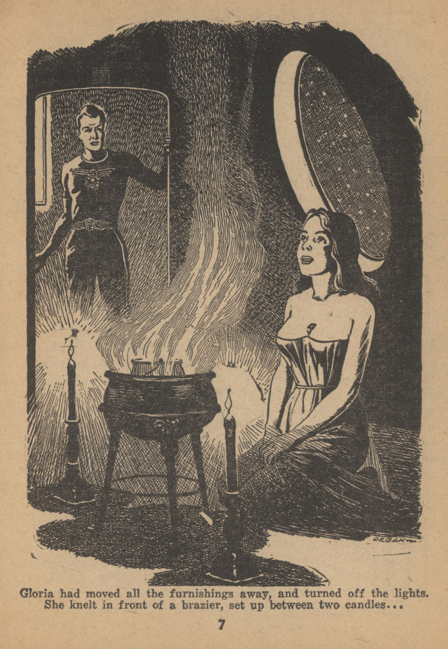 Paul Orban illustration in Future Science Fiction, February 1959.