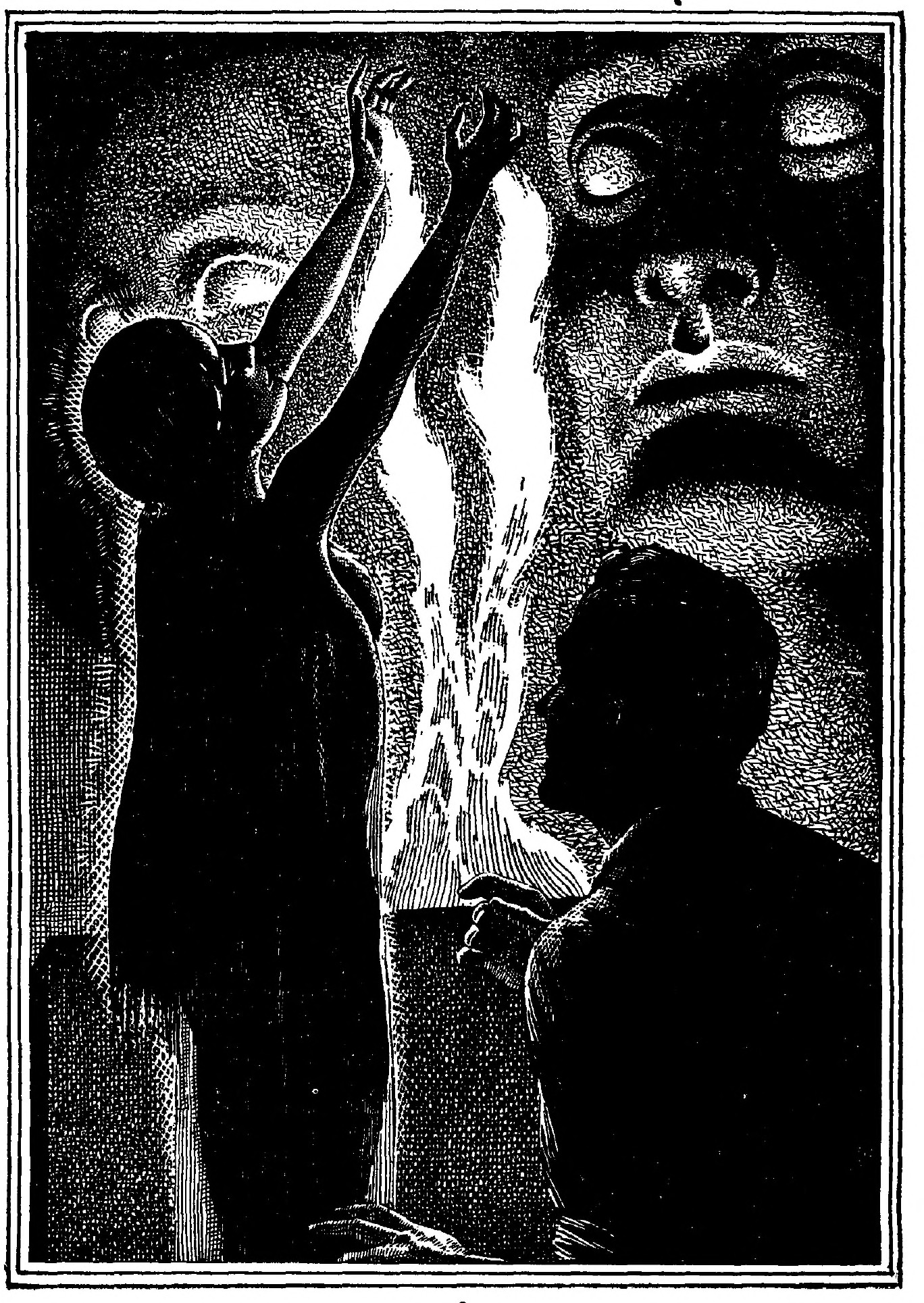 Priestess ritual illustrated by Lawrence Stern Stevens.