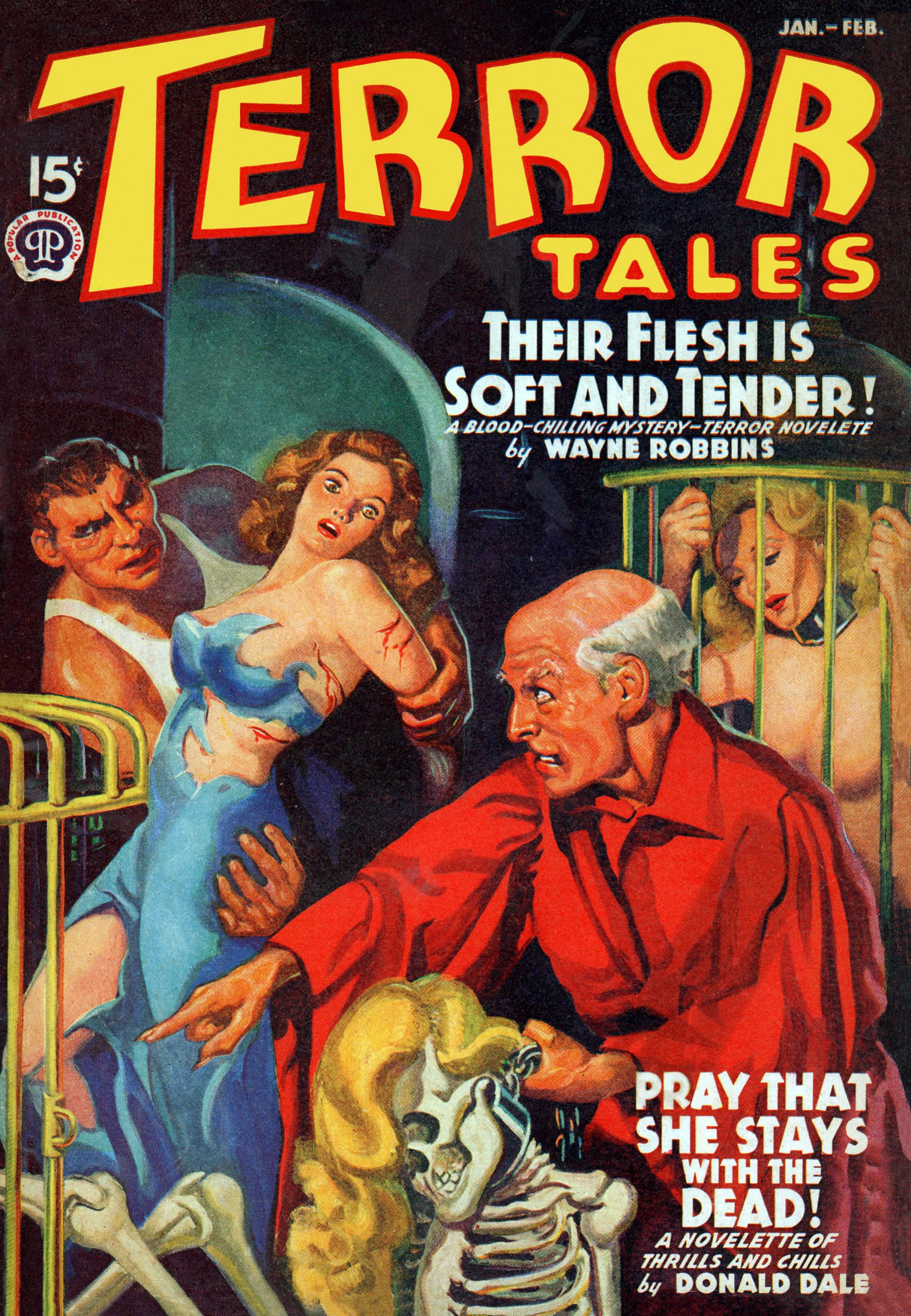 Cover of Terror Tales, January-February 1940.  