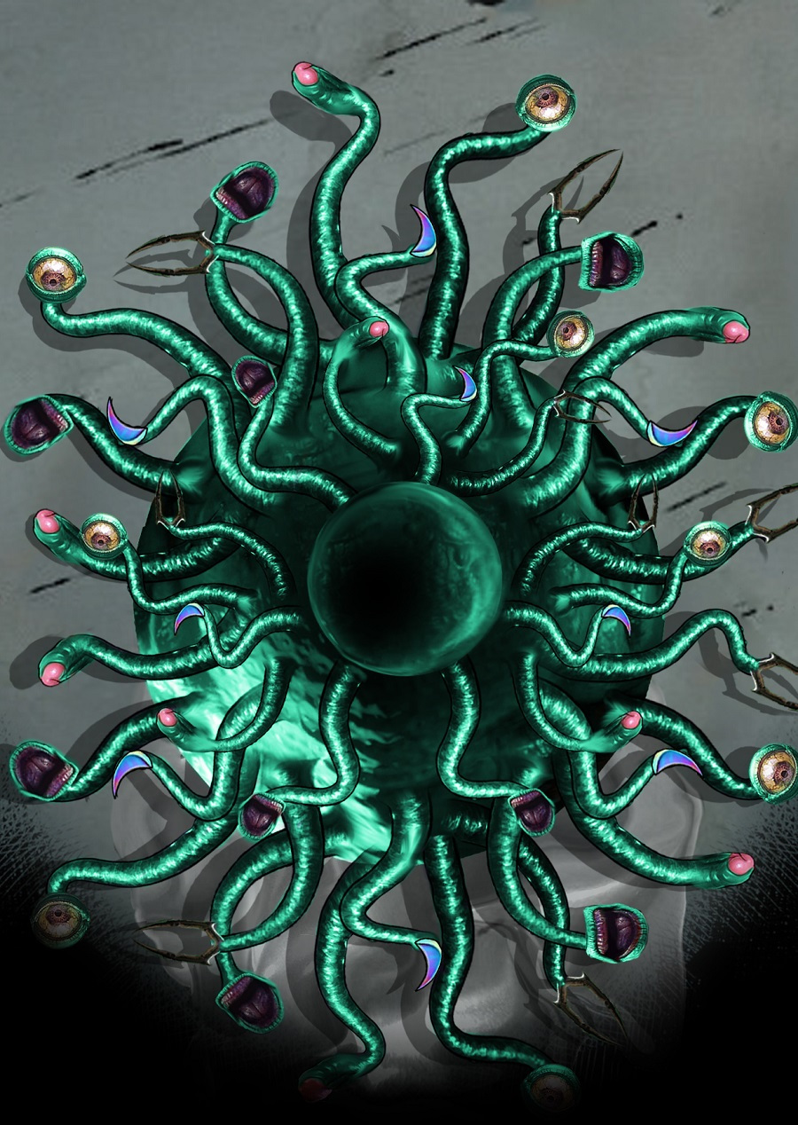 View pf tje Gynophage tentacle create as seen from above.