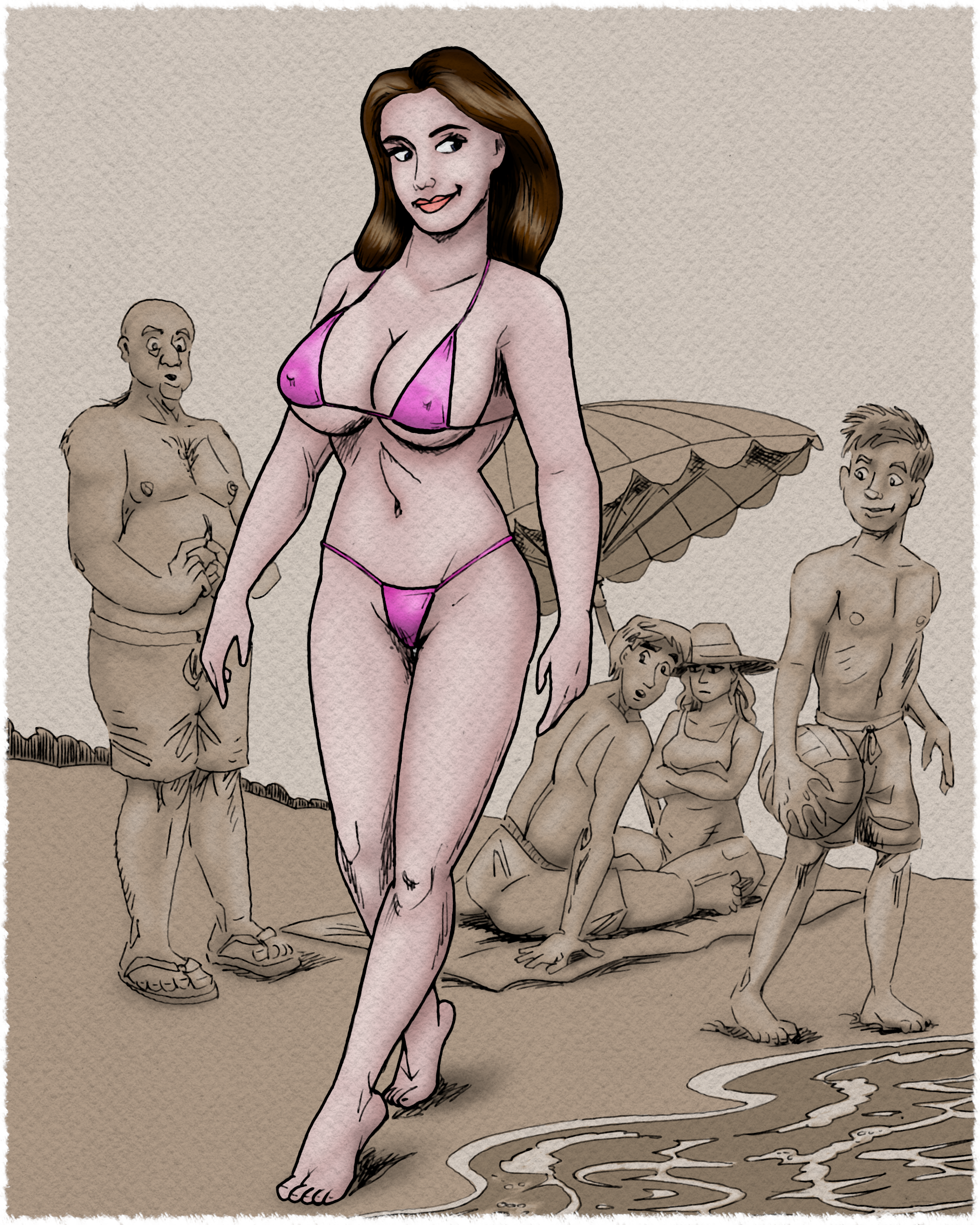 Bryony enjoys showing off in her teeny-tiny bikini.